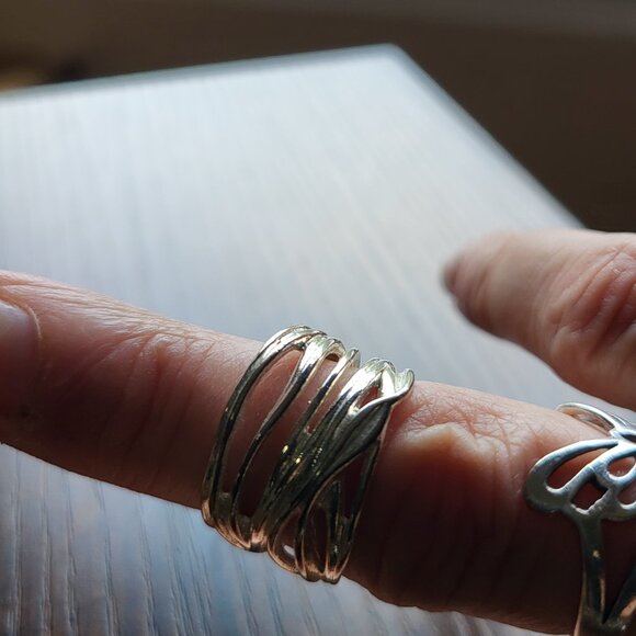 ADJUSTABLE STERLING SILVER RING - Picture 3 of 3